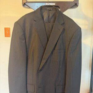 Giorgio Cosani, two piece suit, black, pin striped, size 50R